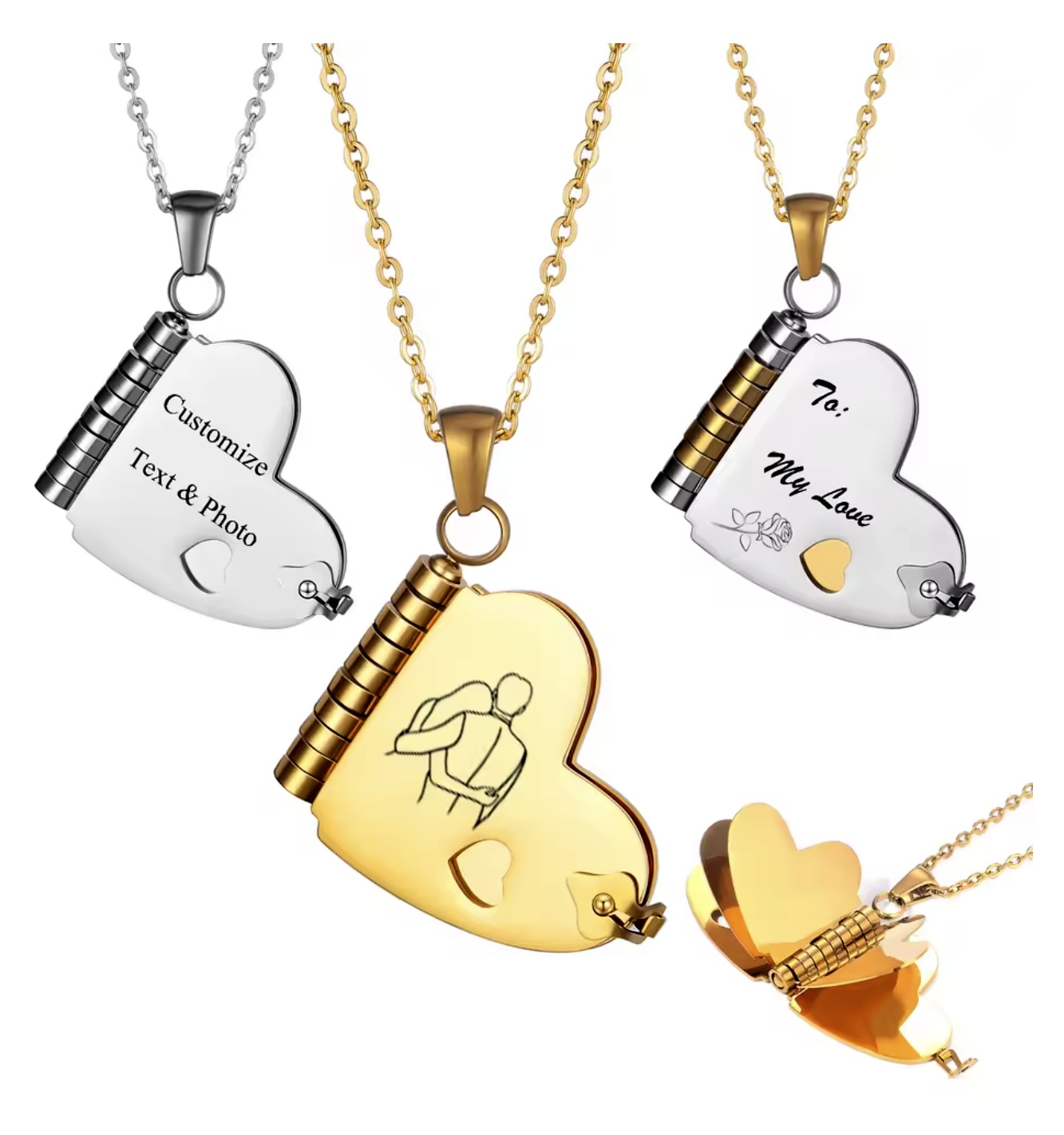 Collier Médaillon Cœur ouvrable