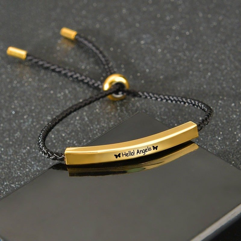 Bracelet femme acier gravé