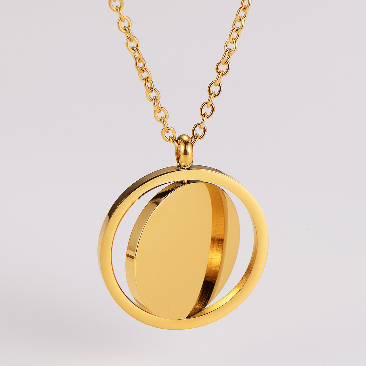 Collier Médaillon pivotant à graver