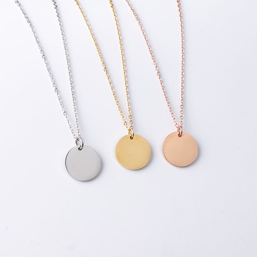 Collier Pastille à graver recto-verso
