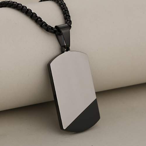 Collier Plaque Acier